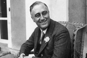 Franklin D. Roosevelt smiling