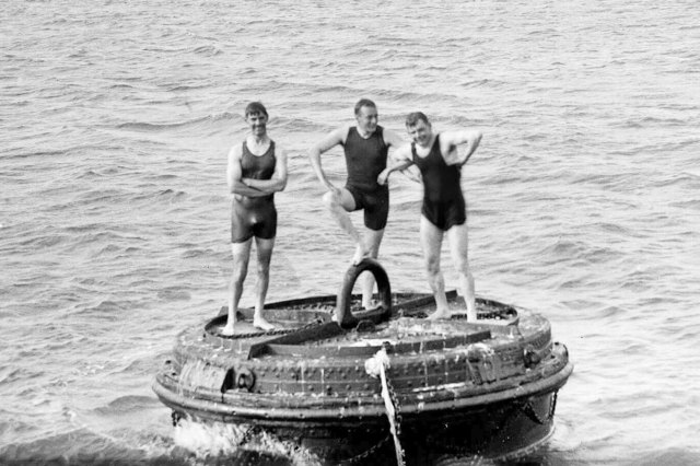 Men in bathing costumes