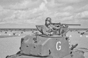 Armored tank at Normandy