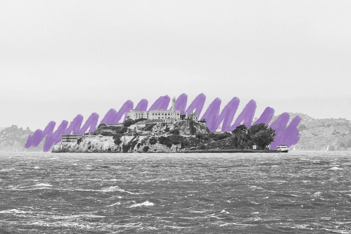 View of Alcatraz prison