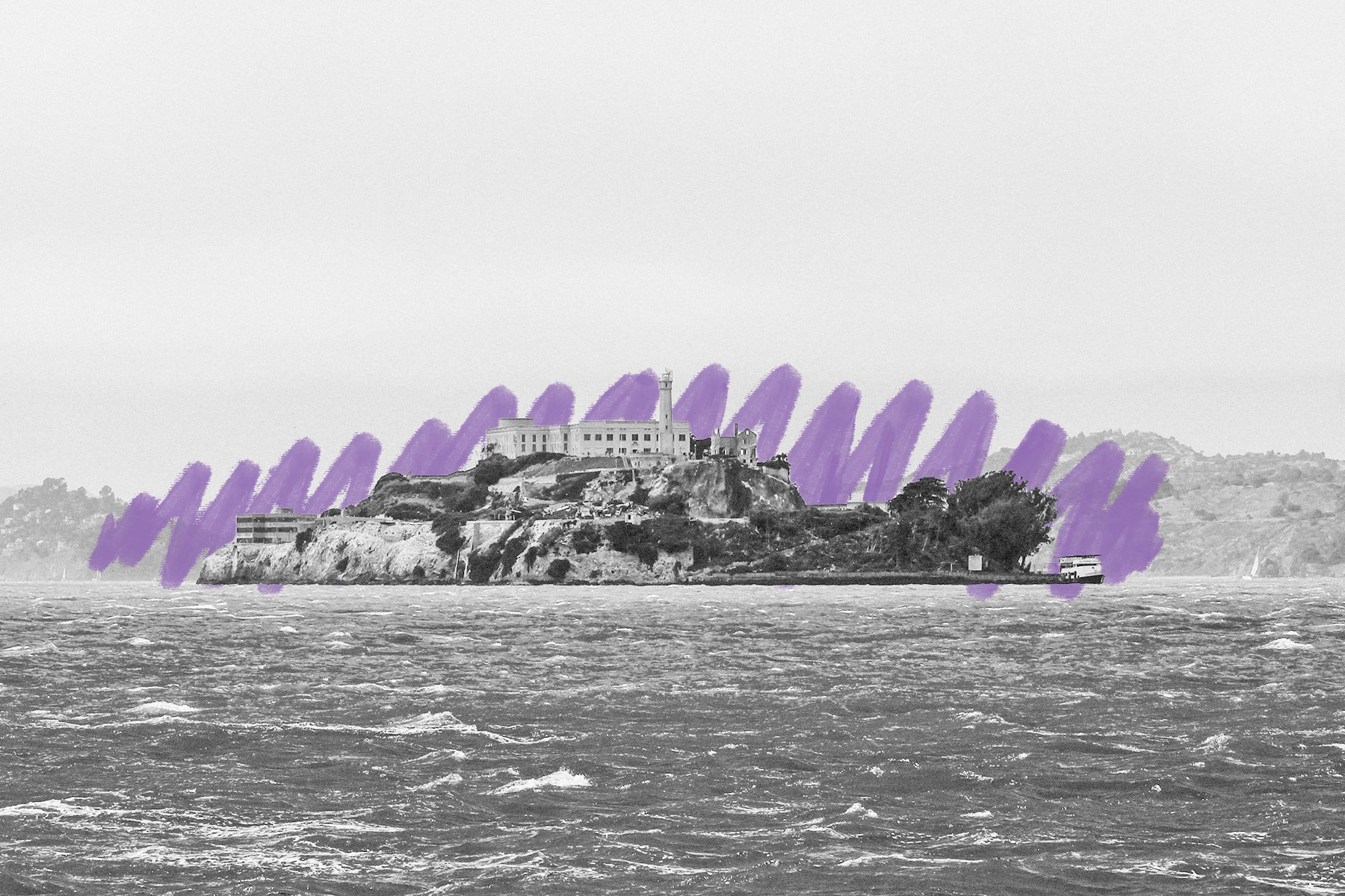 View of Alcatraz prison