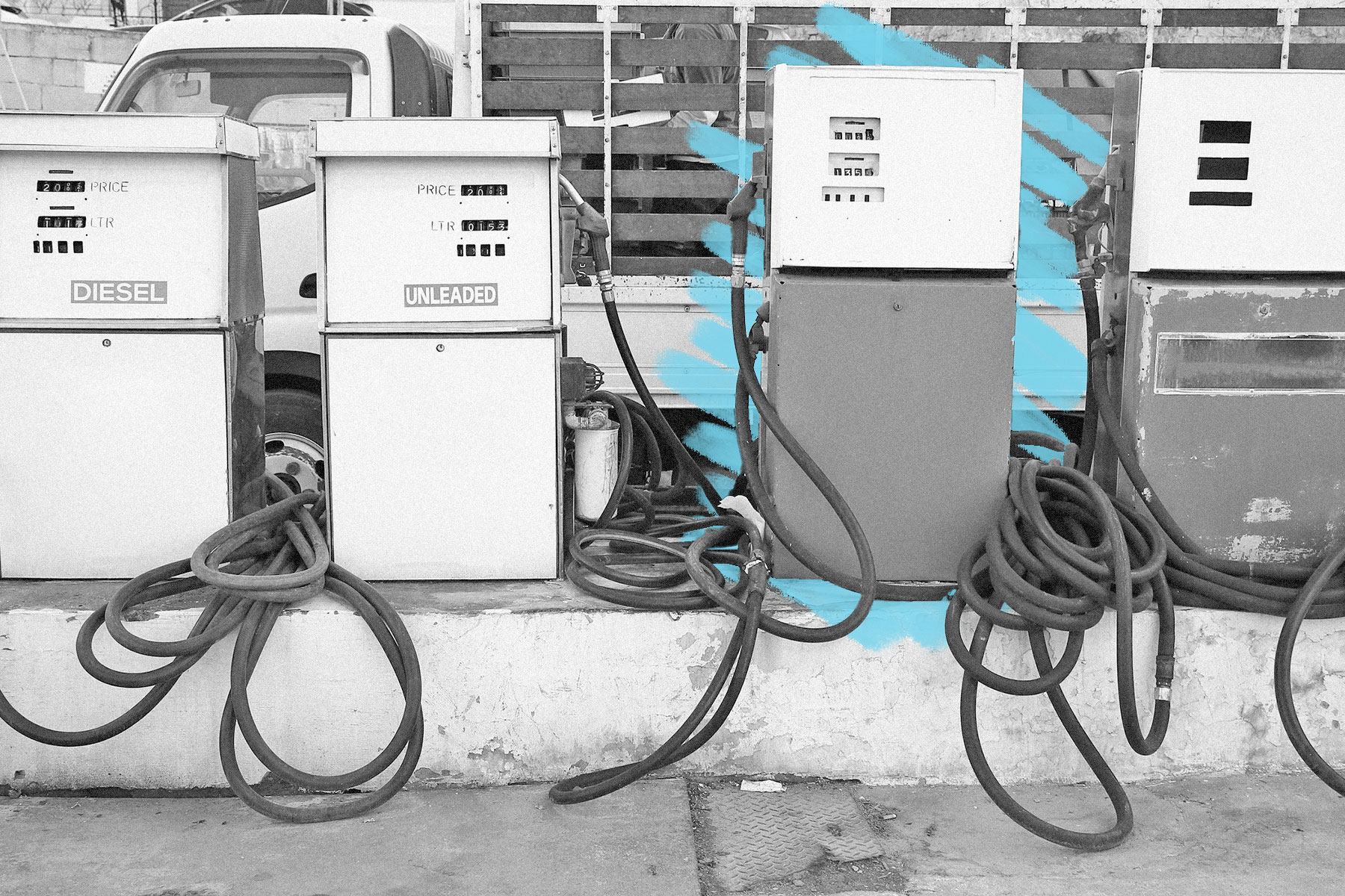 Old gas pumps