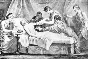 Bloodletting a patient