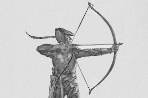 Robin Hood with bow and arrow