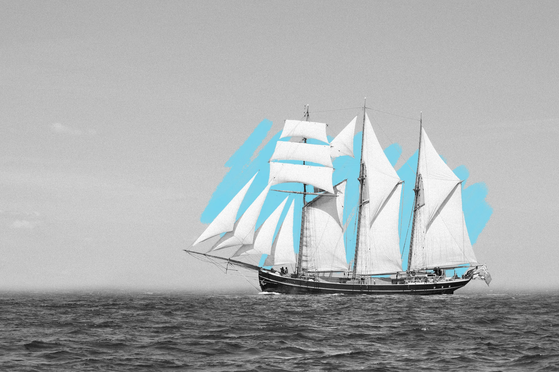 Three-mast schooner