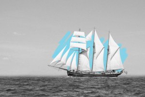 Three-mast schooner