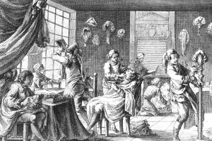 Shaving and wig preparation, 1771