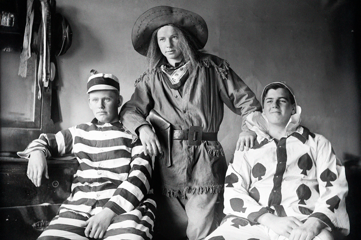 Men in costume, circa 1915