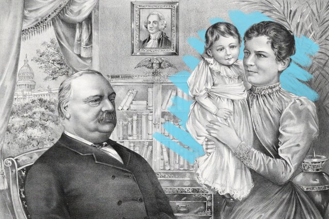 Grover Cleveland with his daughter Ruth